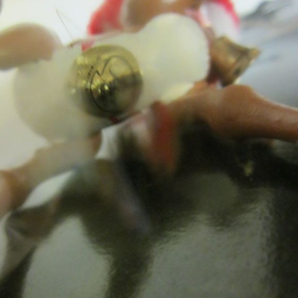 VINTAGE 70'S RED NOSE REINDEER WOODEN ORNAMENT IN ORIGINAL PKG, PRICE PRODUCTS, - Picture 7 of 10